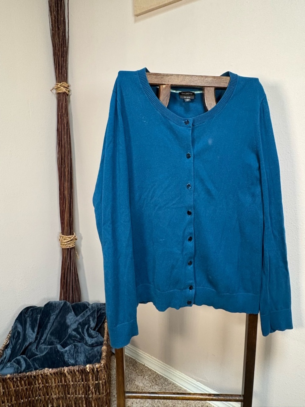 Talbots Teal Button-Front Women's Cardigan